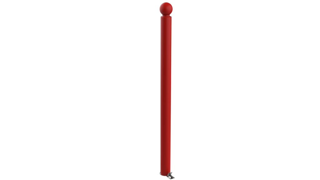 Potelet Boulogne amovible - RAL 3020 - Rouge signalisation