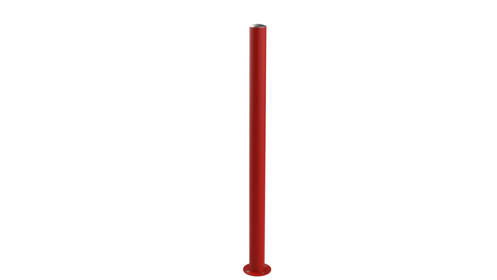 Potelet Deauville sur platine - RAL 3004 - Rouge signalisation