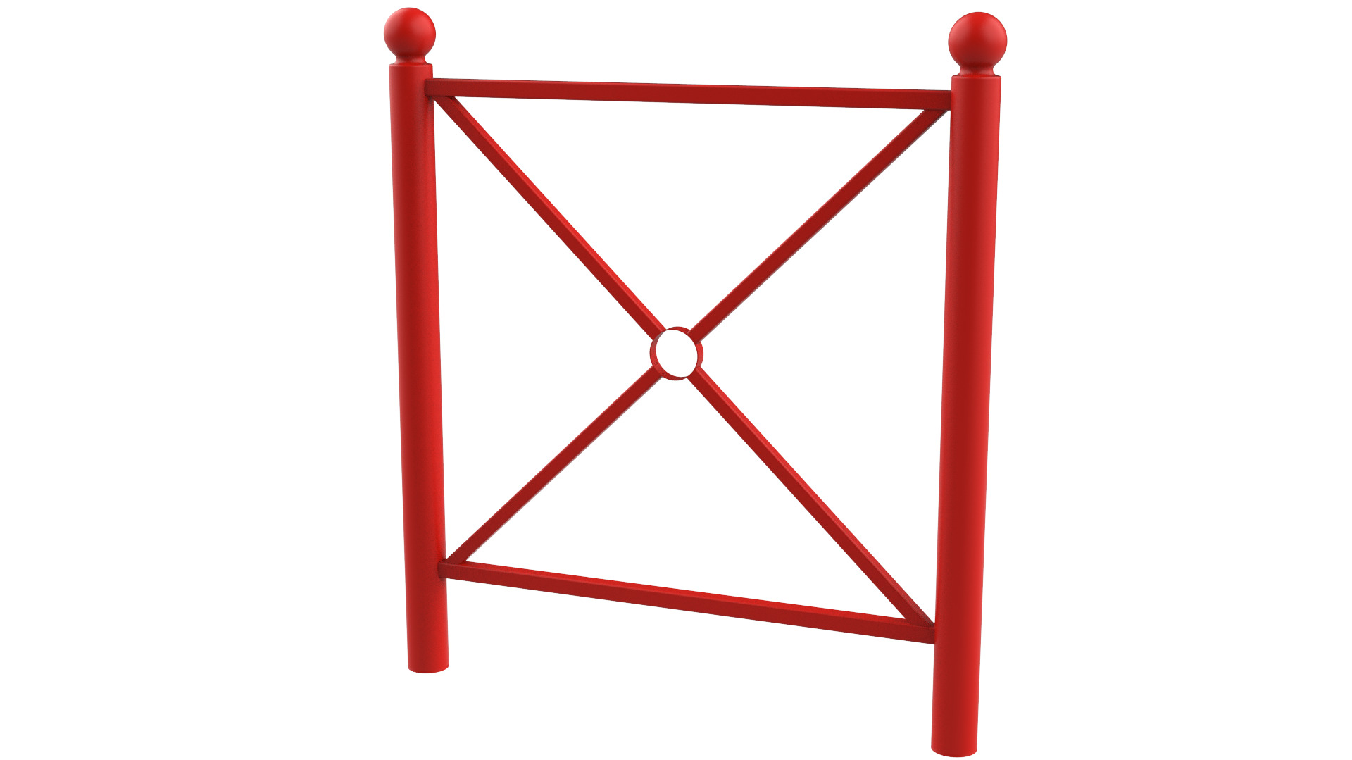 Barrière de ville 1000- 1200 Boulogne - RAL 3020 - Rouge signalisation