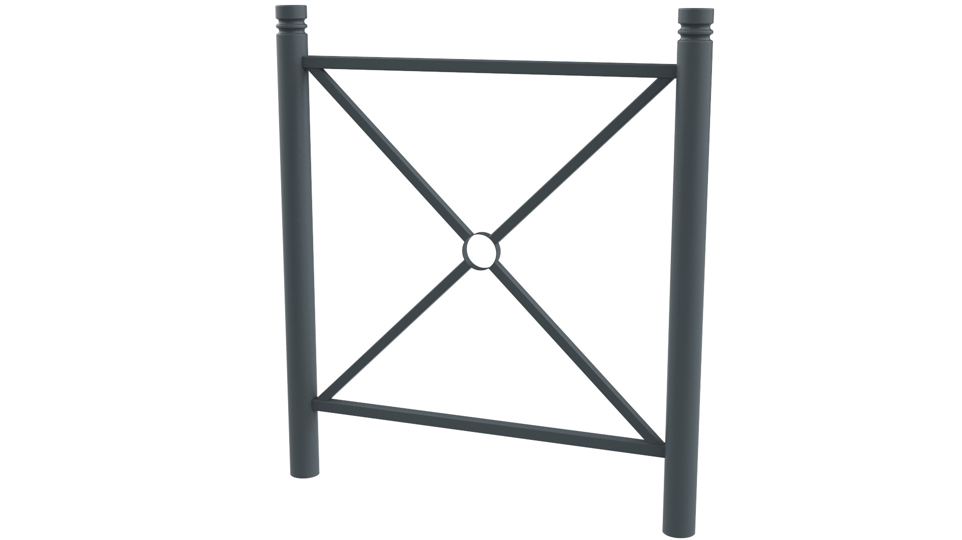 Barrière de ville 1000- 1200 Fontainebleau - RAL 7012 - Gris basalte