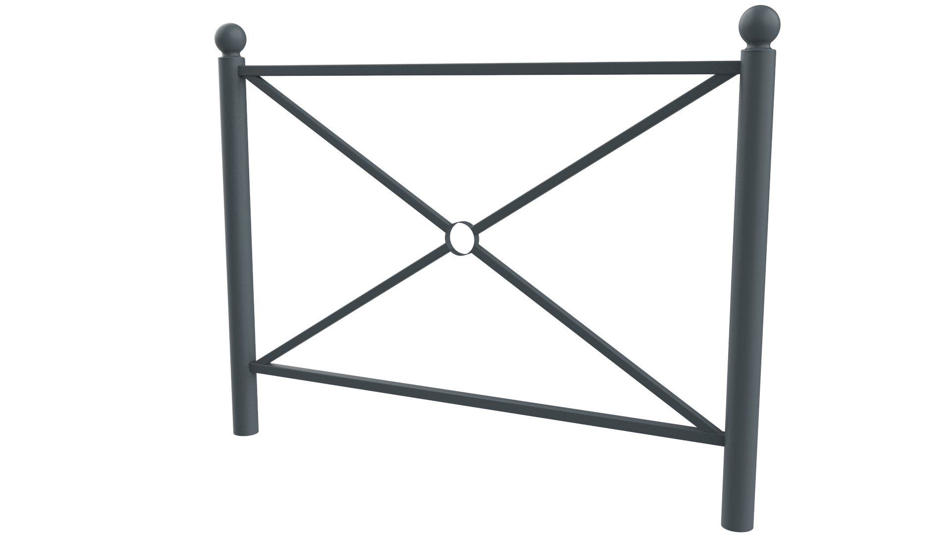 Barrière de ville 1500- 1200 Boulogne - RAL 7012 - Gris basalte