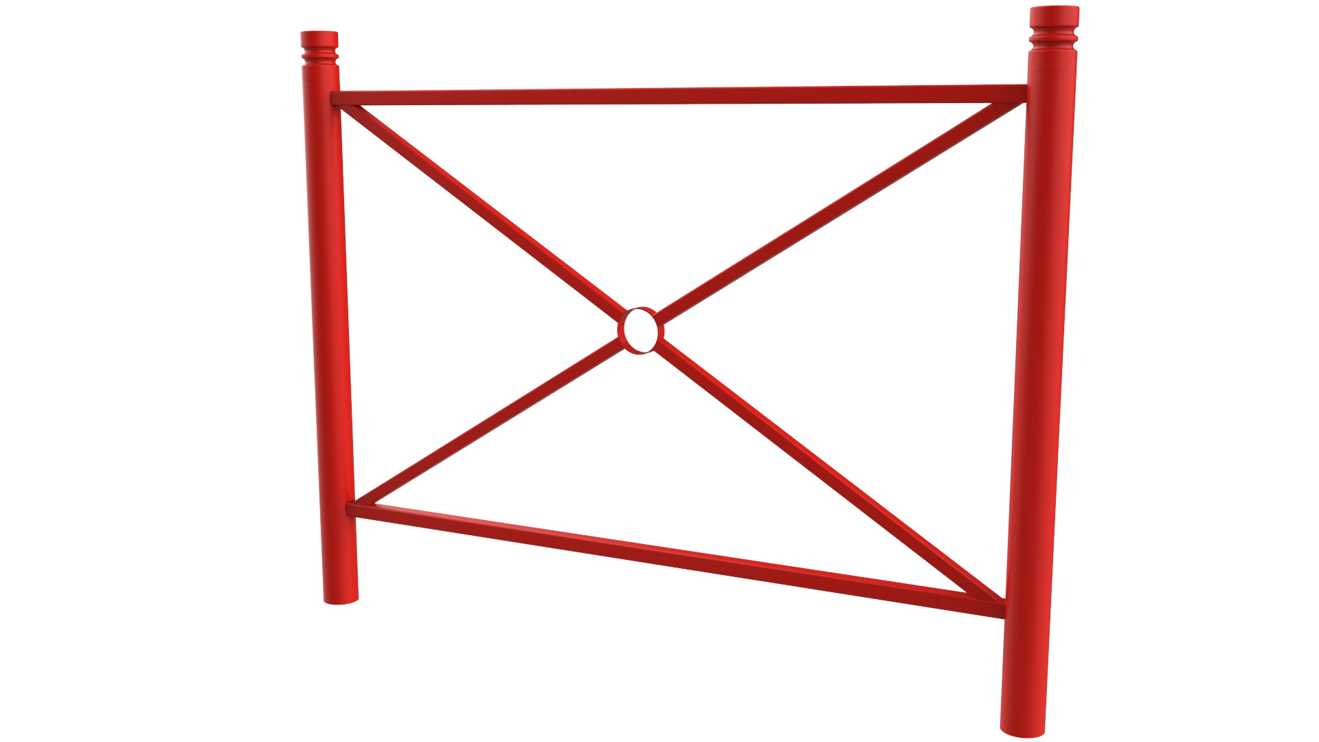Barrière de ville 1500- 1200 Fontainebleau - RAL 3020 - Rouge signalisation